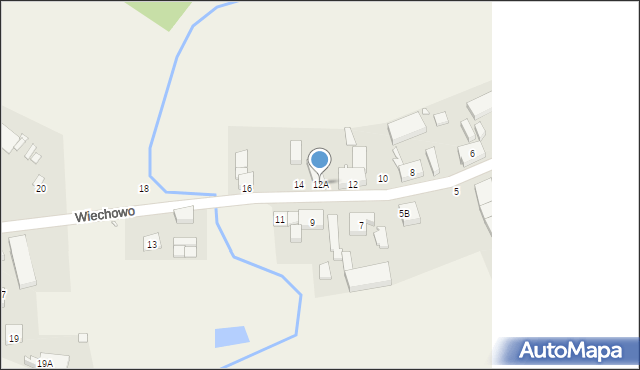 Wiechowo, Wiechowo, 12A, mapa Wiechowo