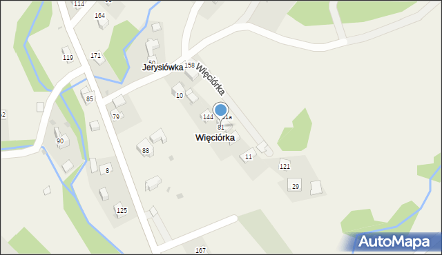 Więciórka, Więciórka, 81, mapa Więciórka