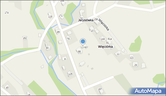 Więciórka, Więciórka, 88a, mapa Więciórka