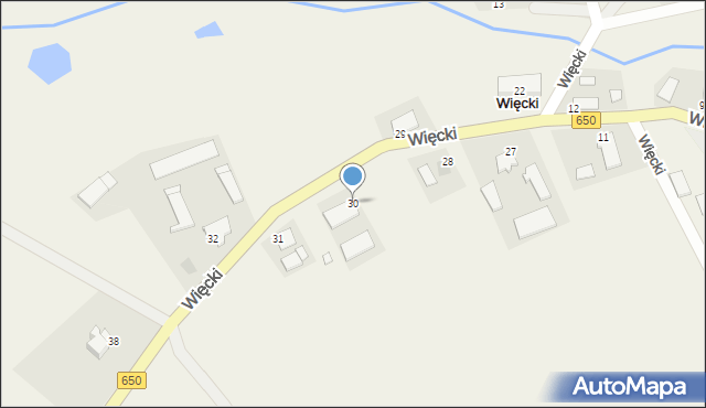 Więcki, Więcki, 30, mapa Więcki