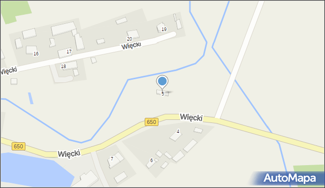 Więcki, Więcki, 5, mapa Więcki