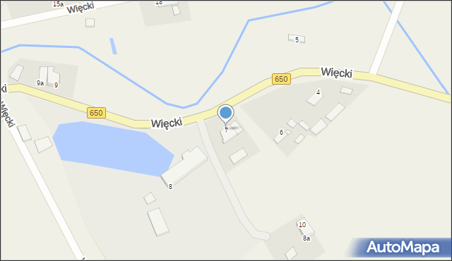 Więcki, Więcki, 7, mapa Więcki