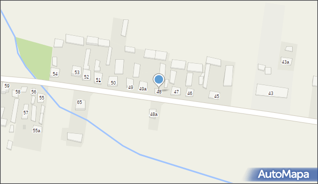 Więcków, Więcków, 48, mapa Więcków