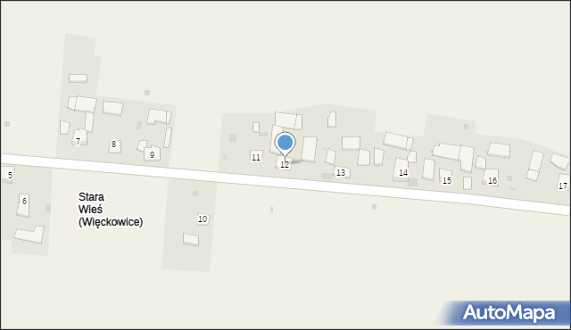 Więckowice, Więckowice, 12, mapa Więckowice