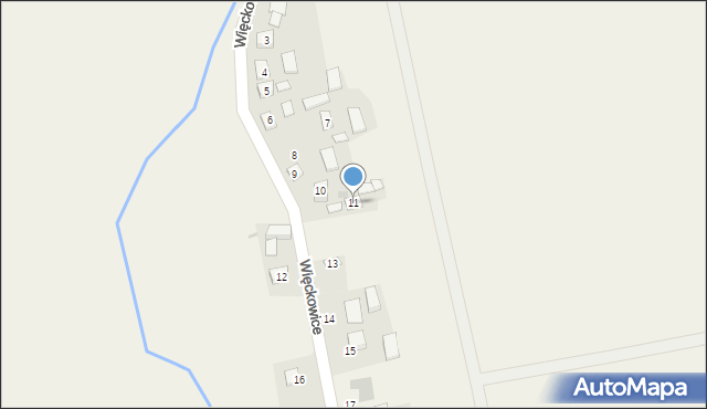 Więckowice, Więckowice, 11, mapa Więckowice