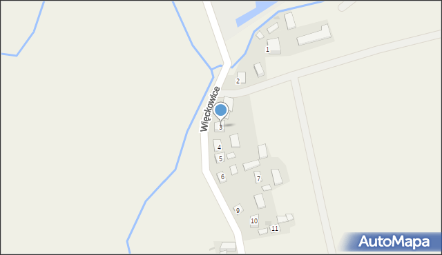 Więckowice, Więckowice, 3, mapa Więckowice