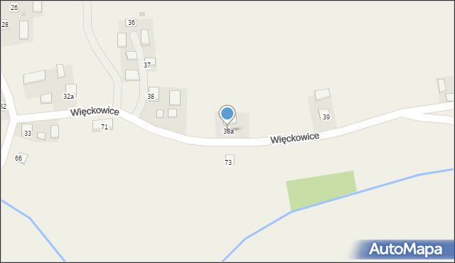 Więckowice, Więckowice, 38a, mapa Więckowice