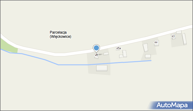 Więckowice, Więckowice, 45, mapa Więckowice