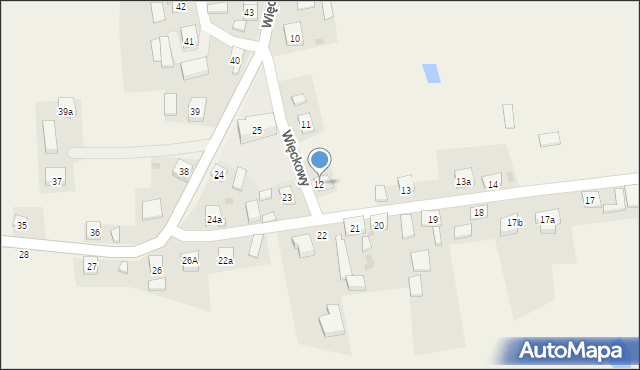 Więckowy, Więckowy, 12, mapa Więckowy