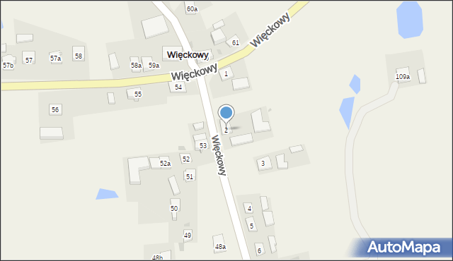 Więckowy, Więckowy, 2, mapa Więckowy