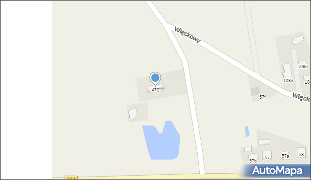 Więckowy, Więckowy, 47C, mapa Więckowy
