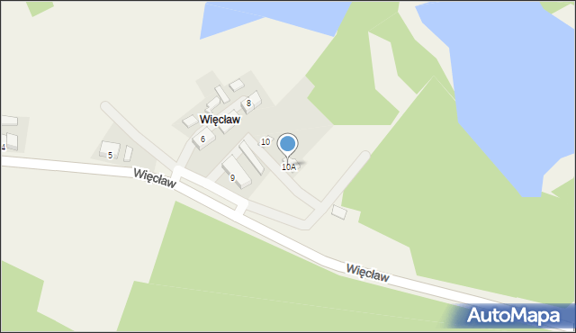 Więcław, Więcław, 10A, mapa Więcław