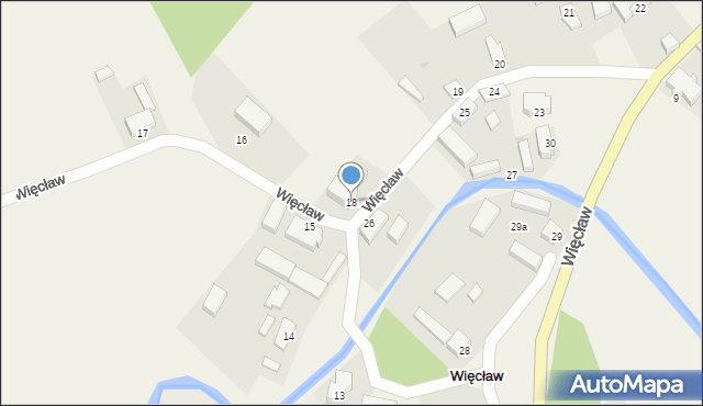 Więcław, Więcław, 18, mapa Więcław