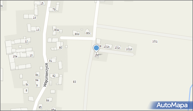 Więcmierzyce, Więcmierzyce, 100, mapa Więcmierzyce