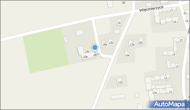 Więcmierzyce, Więcmierzyce, 18c, mapa Więcmierzyce