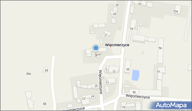 Więcmierzyce, Więcmierzyce, 26, mapa Więcmierzyce