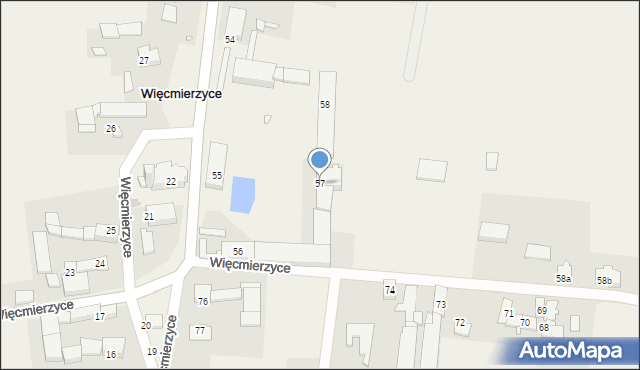 Więcmierzyce, Więcmierzyce, 57, mapa Więcmierzyce