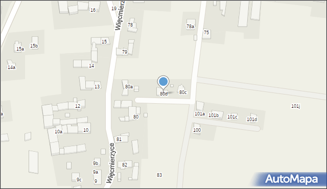 Więcmierzyce, Więcmierzyce, 80d, mapa Więcmierzyce