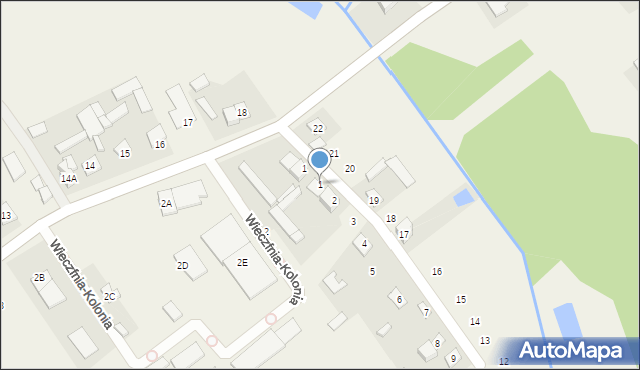 Wieczfnia Kościelna, Wieczfnia Kościelna, 1, mapa Wieczfnia Kościelna