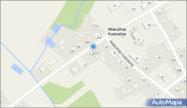 Wieczfnia Kościelna, Wieczfnia Kościelna, 24, mapa Wieczfnia Kościelna