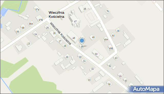 Wieczfnia Kościelna, Wieczfnia Kościelna, 45, mapa Wieczfnia Kościelna