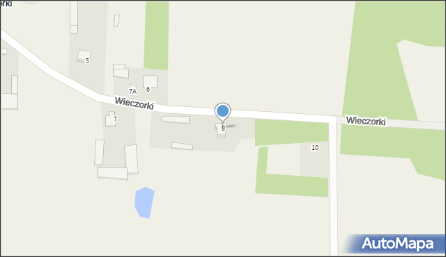 Wieczorki, Wieczorki, 8, mapa Wieczorki
