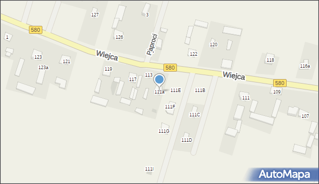 Wiejca, Wiejca, 111a, mapa Wiejca