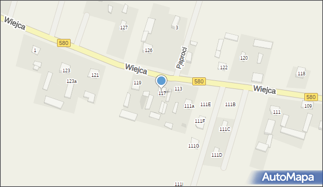 Wiejca, Wiejca, 117, mapa Wiejca