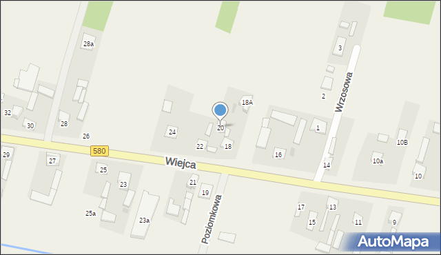 Wiejca, Wiejca, 20, mapa Wiejca