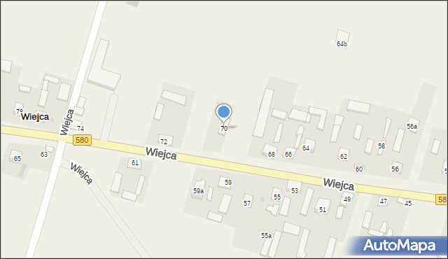 Wiejca, Wiejca, 70, mapa Wiejca