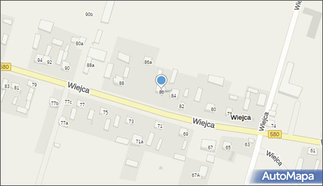 Wiejca, Wiejca, 86, mapa Wiejca