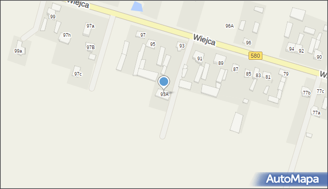 Wiejca, Wiejca, 93A, mapa Wiejca