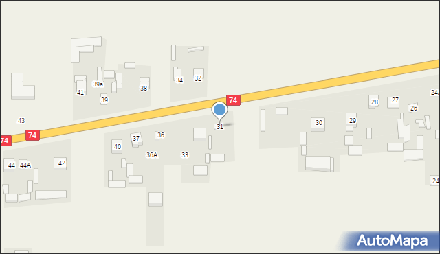 Wielącza, Wielącza, 31, mapa Wielącza