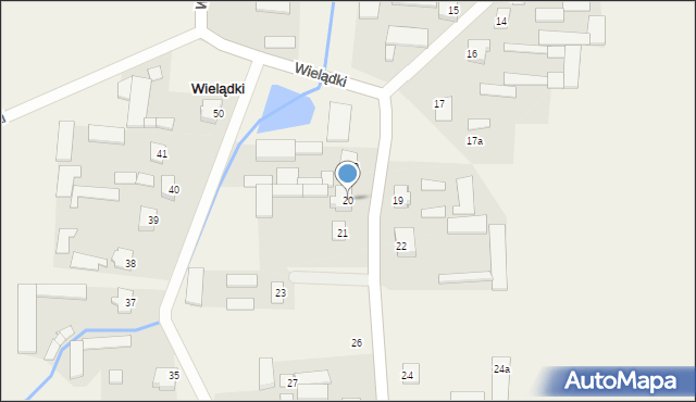 Wielądki, Wielądki, 20, mapa Wielądki