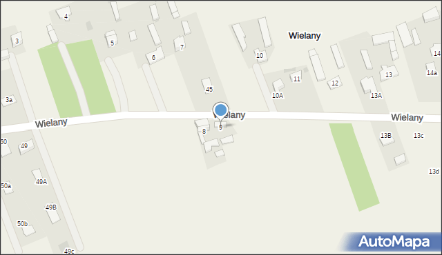 Wielany, Wielany, 9, mapa Wielany