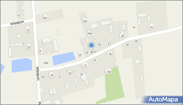 Wielęcin, Wielęcin, 34, mapa Wielęcin