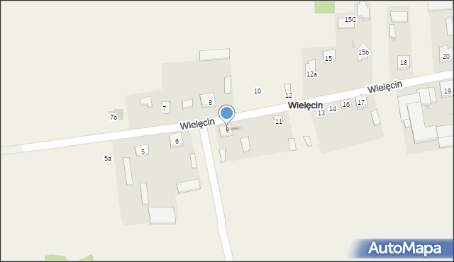 Wielęcin, Wielęcin, 9, mapa Wielęcin