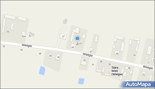 Wielgie, Wielgie, 45, mapa Wielgie