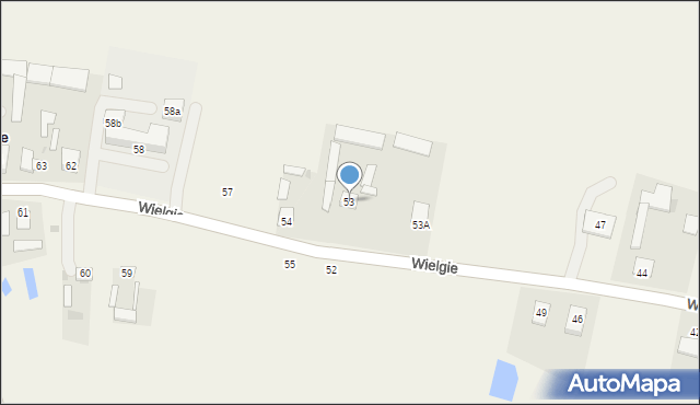 Wielgie, Wielgie, 53, mapa Wielgie