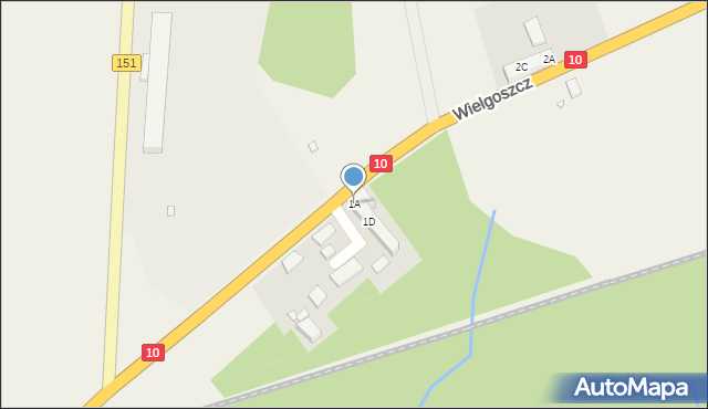 Wielgoszcz, Wielgoszcz, 1A, mapa Wielgoszcz