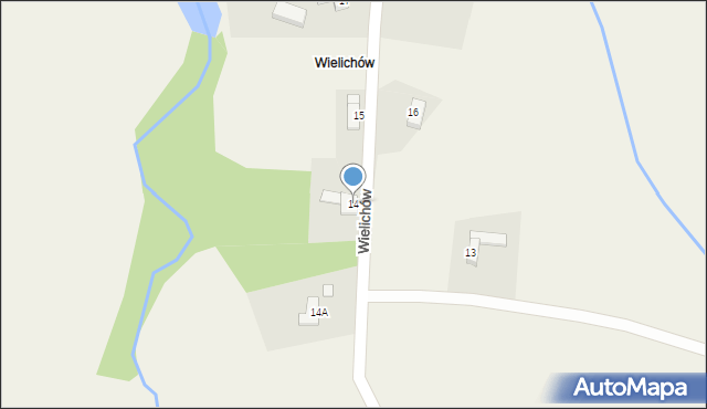 Wielichów, Wielichów, 14, mapa Wielichów