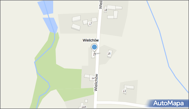 Wielichów, Wielichów, 15, mapa Wielichów