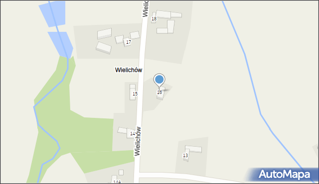 Wielichów, Wielichów, 16, mapa Wielichów