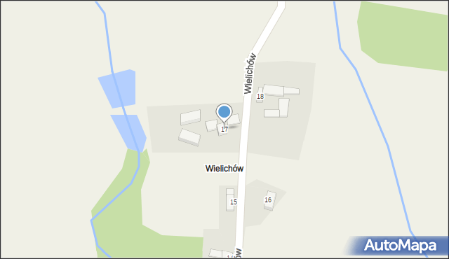 Wielichów, Wielichów, 17, mapa Wielichów