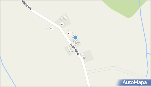 Wielichów, Wielichów, 30, mapa Wielichów