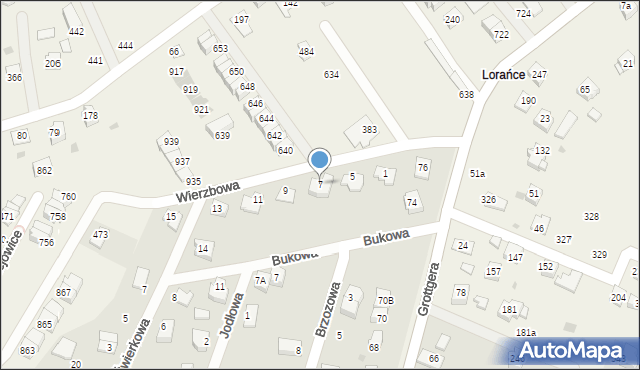 Wieliczka, Wierzbowa, 7, mapa Wieliczka