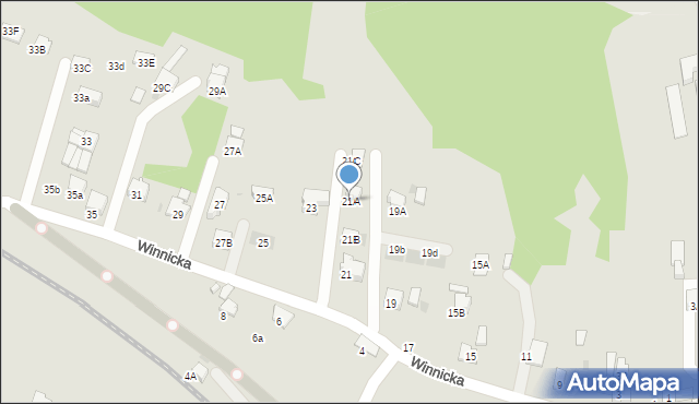 Wieliczka, Winnicka, 21A, mapa Wieliczka