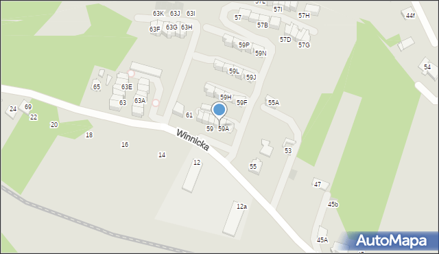 Wieliczka, Winnicka, 59B, mapa Wieliczka