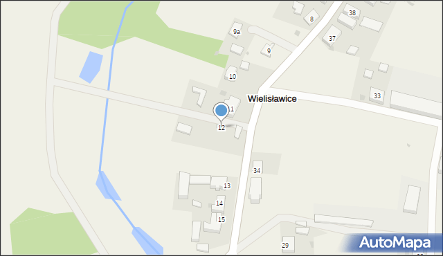 Wielisławice, Wielisławice, 12, mapa Wielisławice