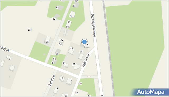 Wieliszew, Wiśniowa, 31, mapa Wieliszew